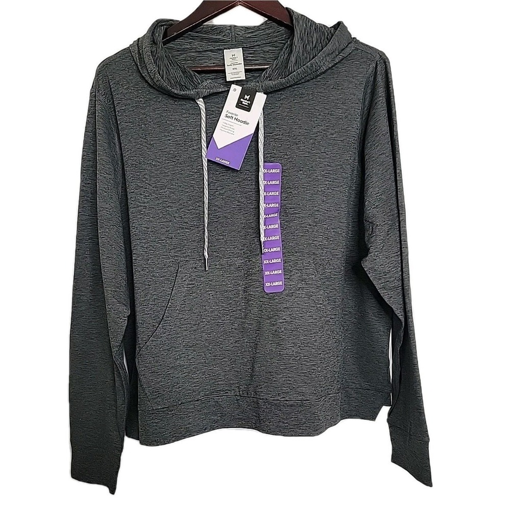 Member's Mark Women's Favorite Soft Hoodie Kangaroo Pocket XXL Gray NWT
